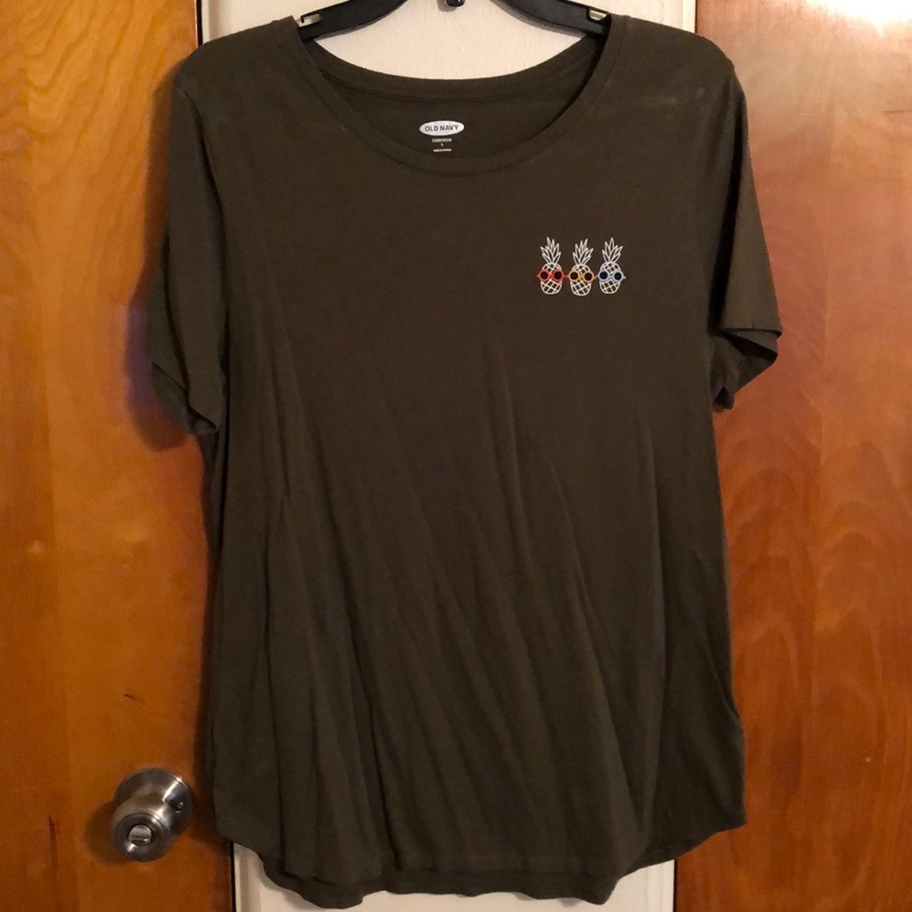 Olive Green Pineapple Shirt